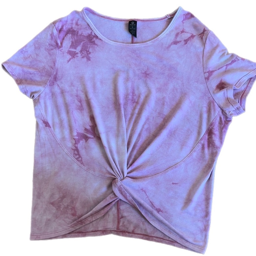 Velocity Womens Tie Dye Purple Workout Shirt Size Large